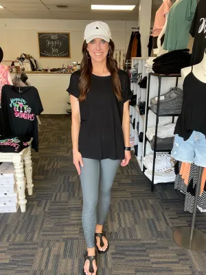 Metallic Raindrop Foil Highwaist Leggings in Deja Vu