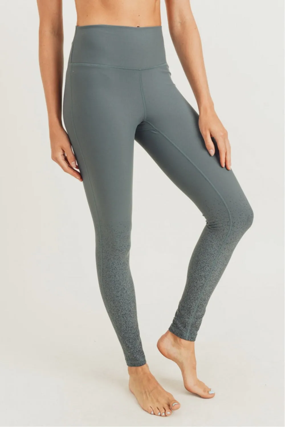Metallic Raindrop Foil Highwaist Leggings in Deja Vu