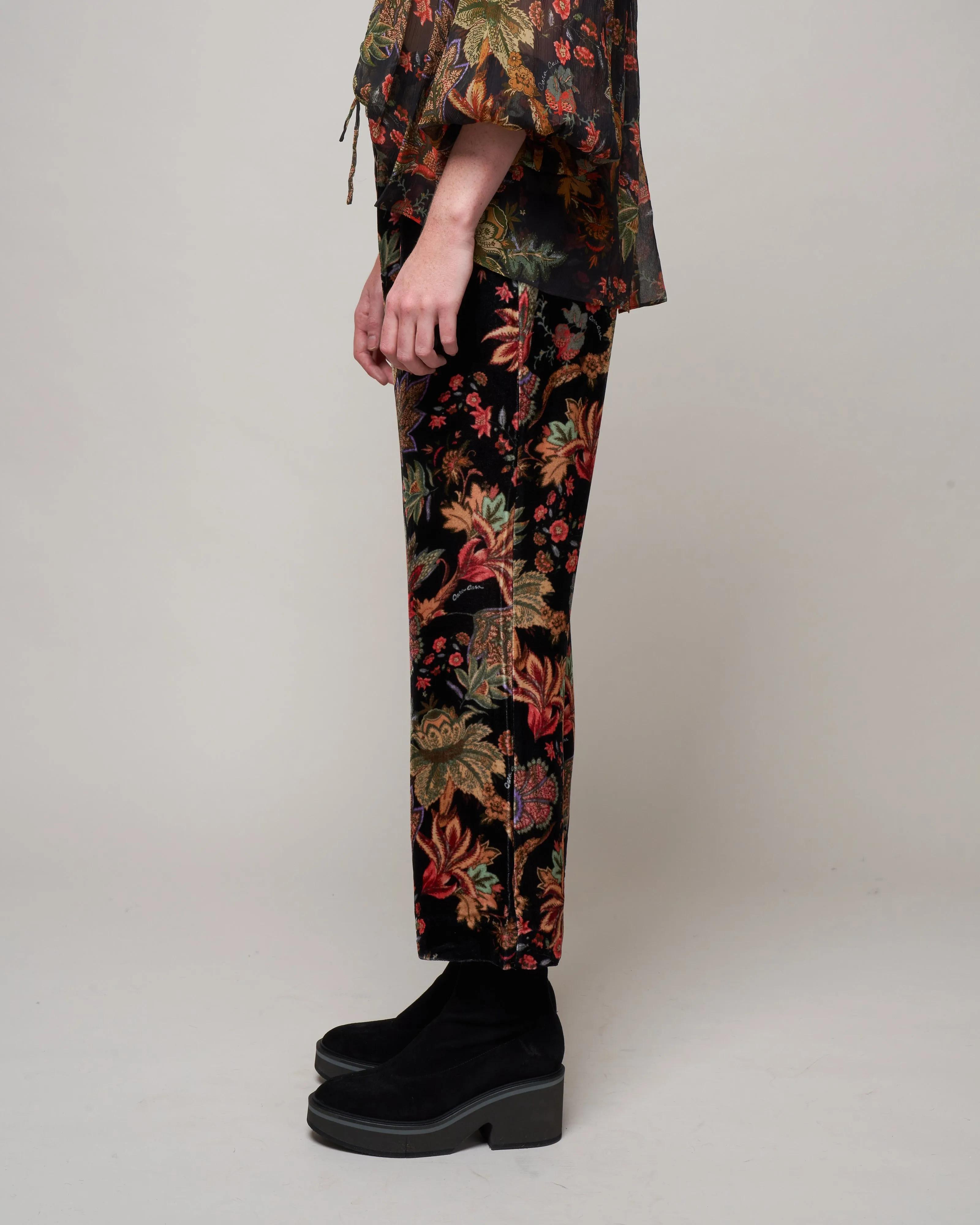 milano pant - multi jacobean black