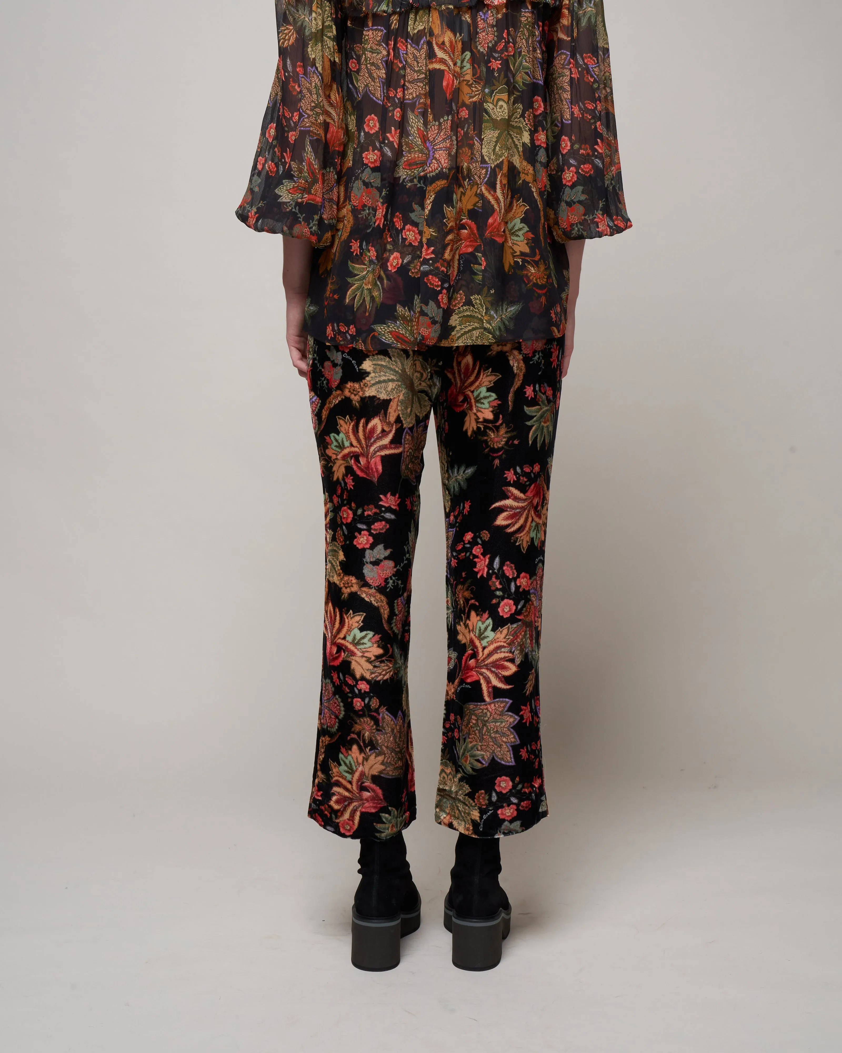 milano pant - multi jacobean black
