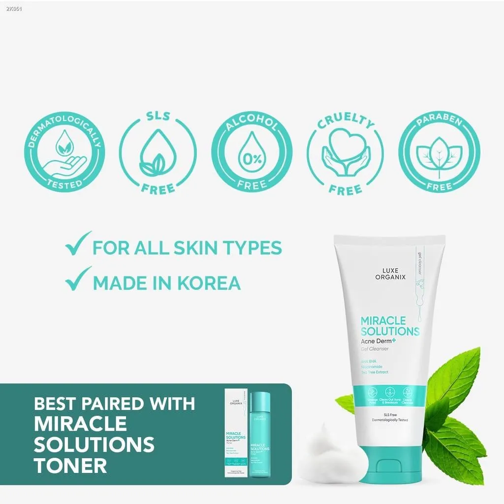 Miracle Solutions AHA/BHA Gel Cleanser 150ml (new look) Exp 06 2024