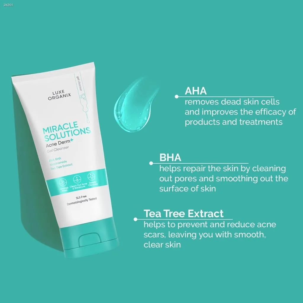 Miracle Solutions AHA/BHA Gel Cleanser 150ml (new look) Exp 06 2024