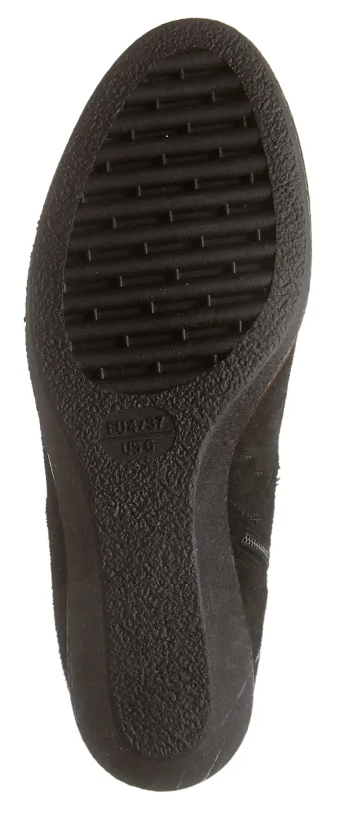 Moira wedge booties in black suede