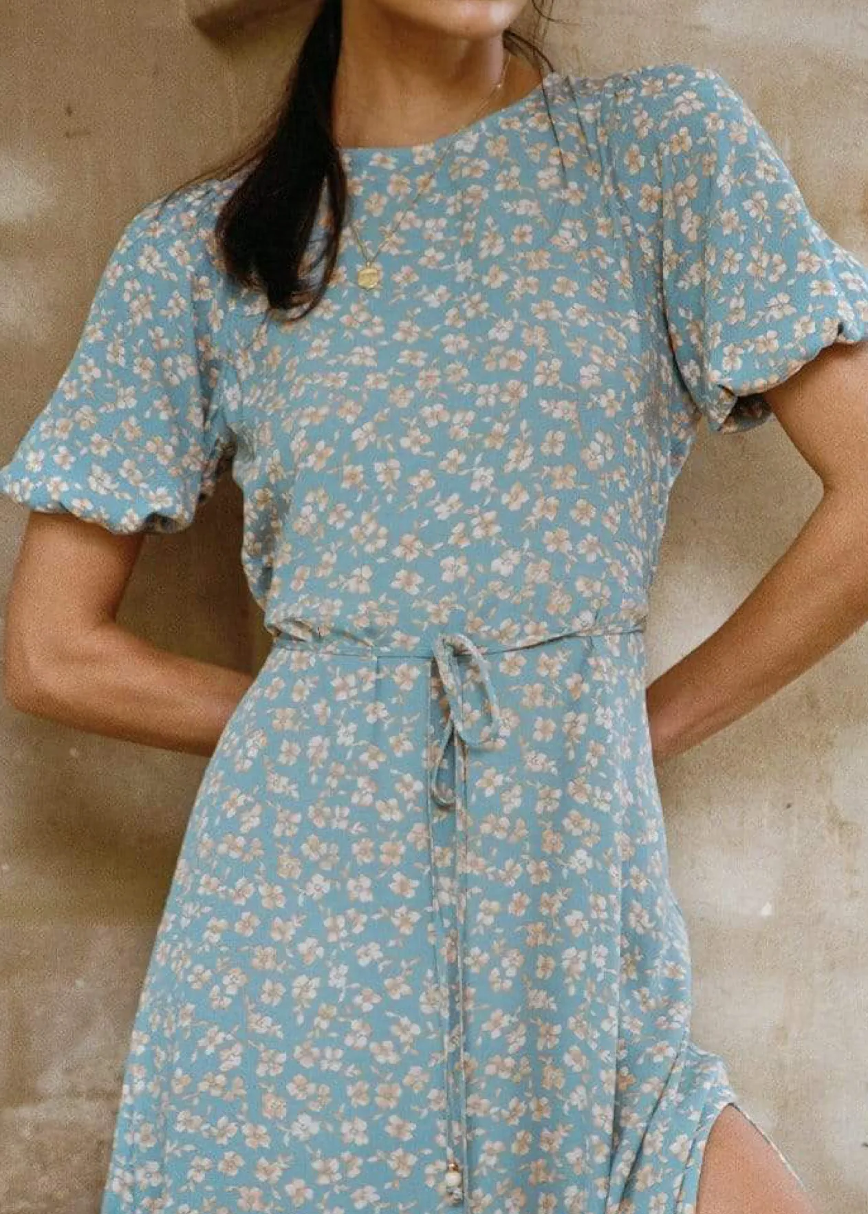 Nell High Neck Midi Dress