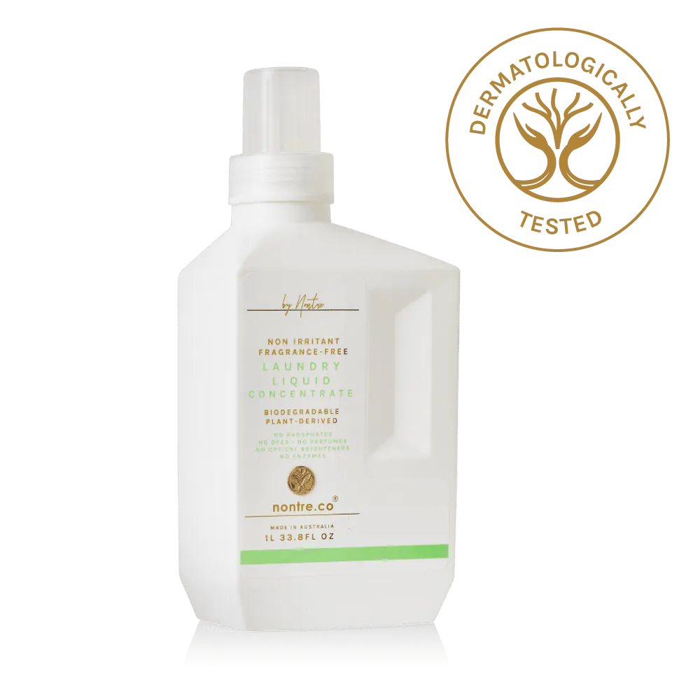 Non-Irritant Laundry Liquid Concentrate 1L, Fragrance Free