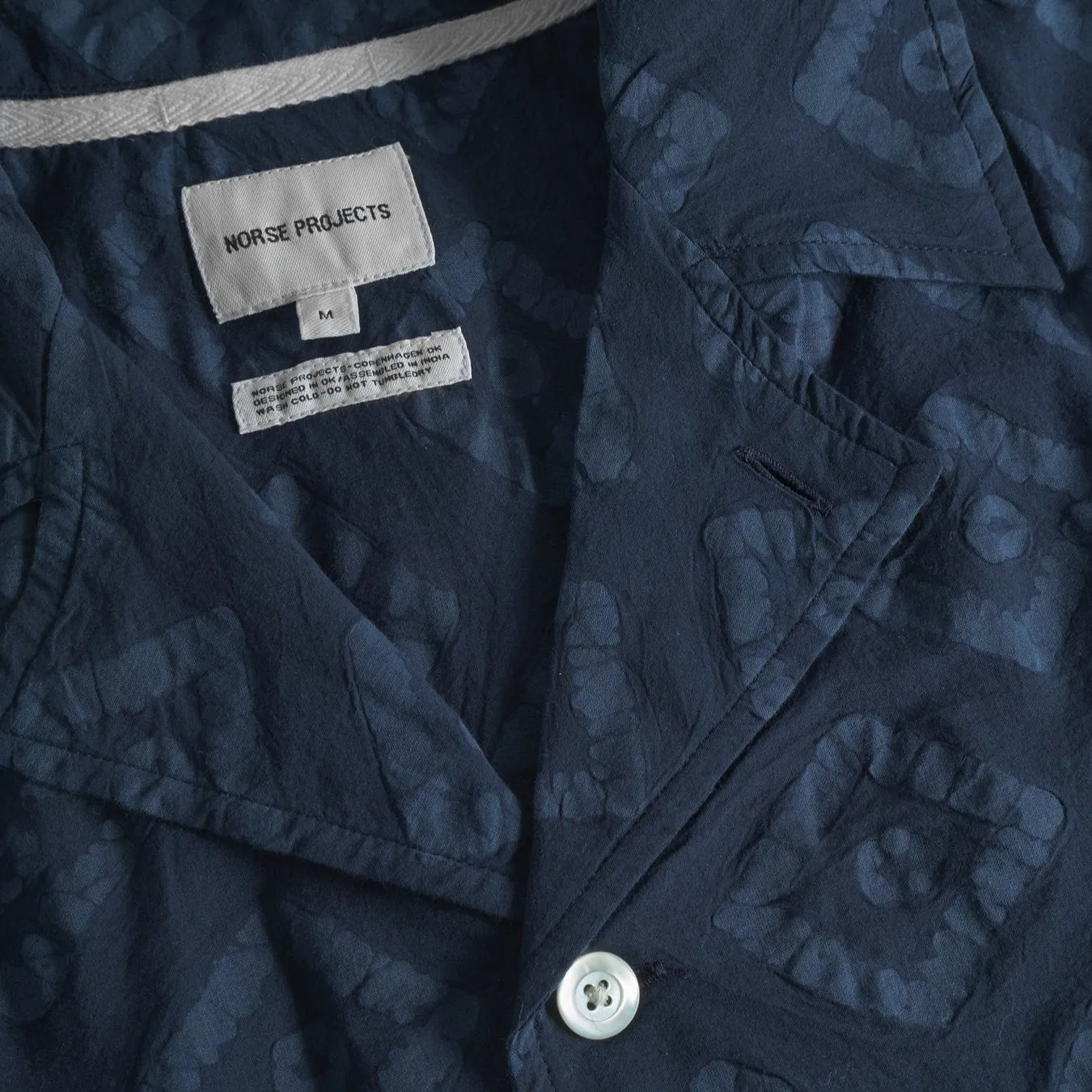 Norse Projects Mads Batik SS Shirt Dark Navy