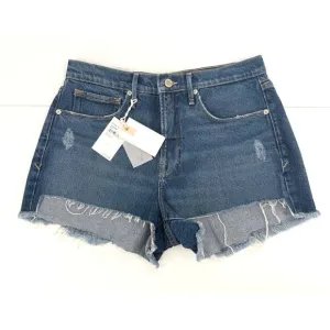 NWT Good American Good '90s Cutoff Blue 645 Denim Shorts Size 4