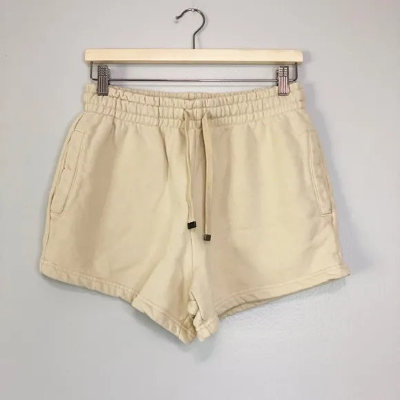 NWT Talentless Womens Heavyweight Classic Sweat Shorts in Bone Size S Lounge