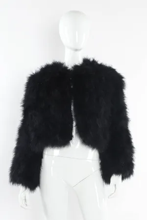 Ostrich Feather Crop Jacket