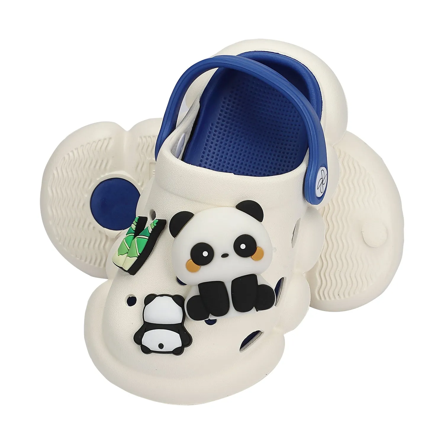 Panda Applique Detailed Clogs - Blue