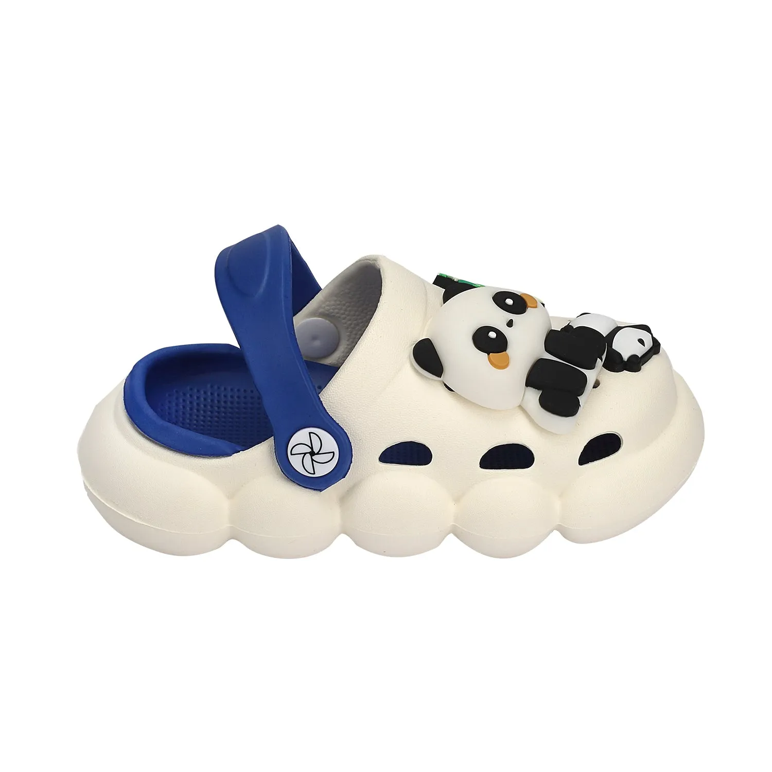 Panda Applique Detailed Clogs - Blue