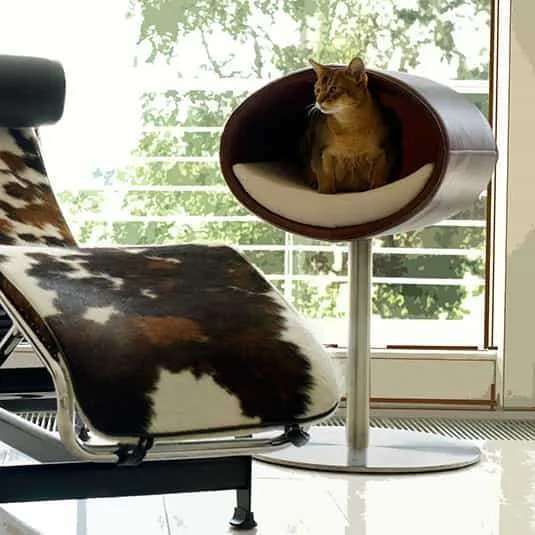 Pet Interiors Rondo Leather Cat Bed Stand