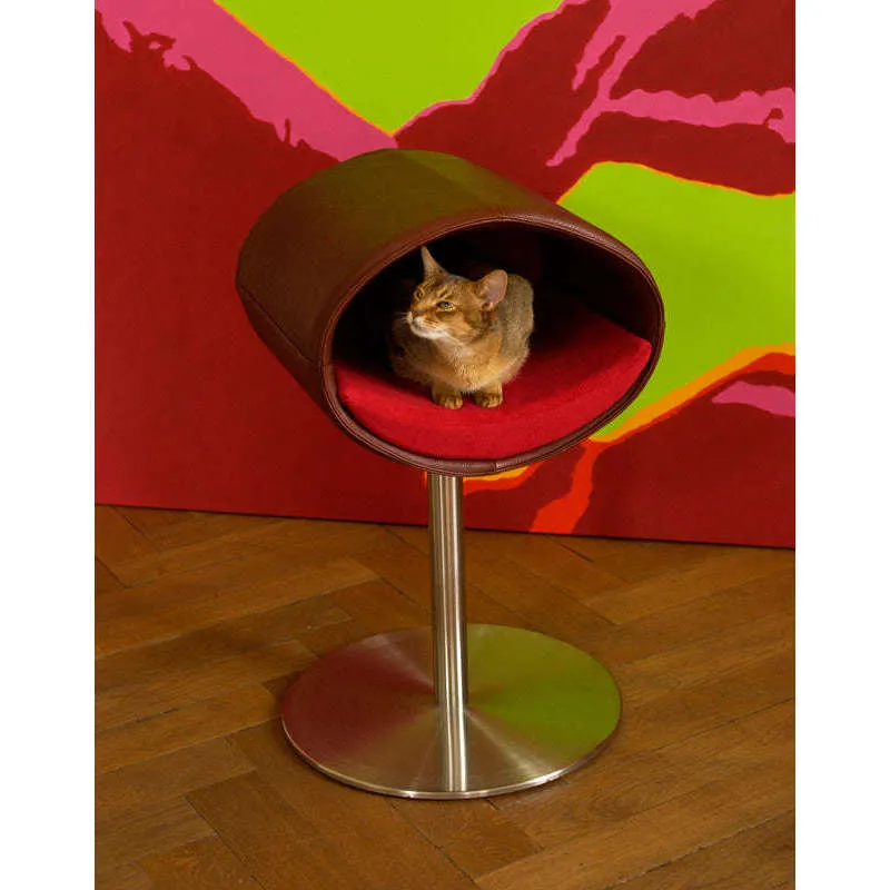 Pet Interiors Rondo Leather Cat Bed Stand