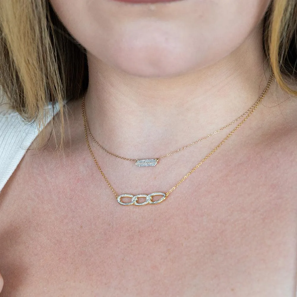 Pointed Bar Pendant Necklace