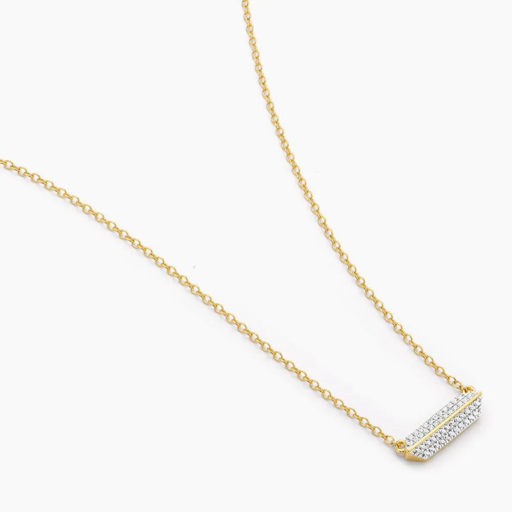 Pointed Bar Pendant Necklace