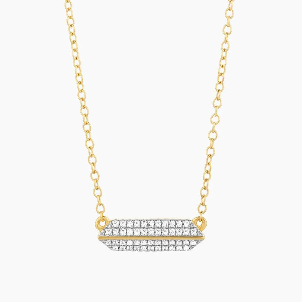 Pointed Bar Pendant Necklace