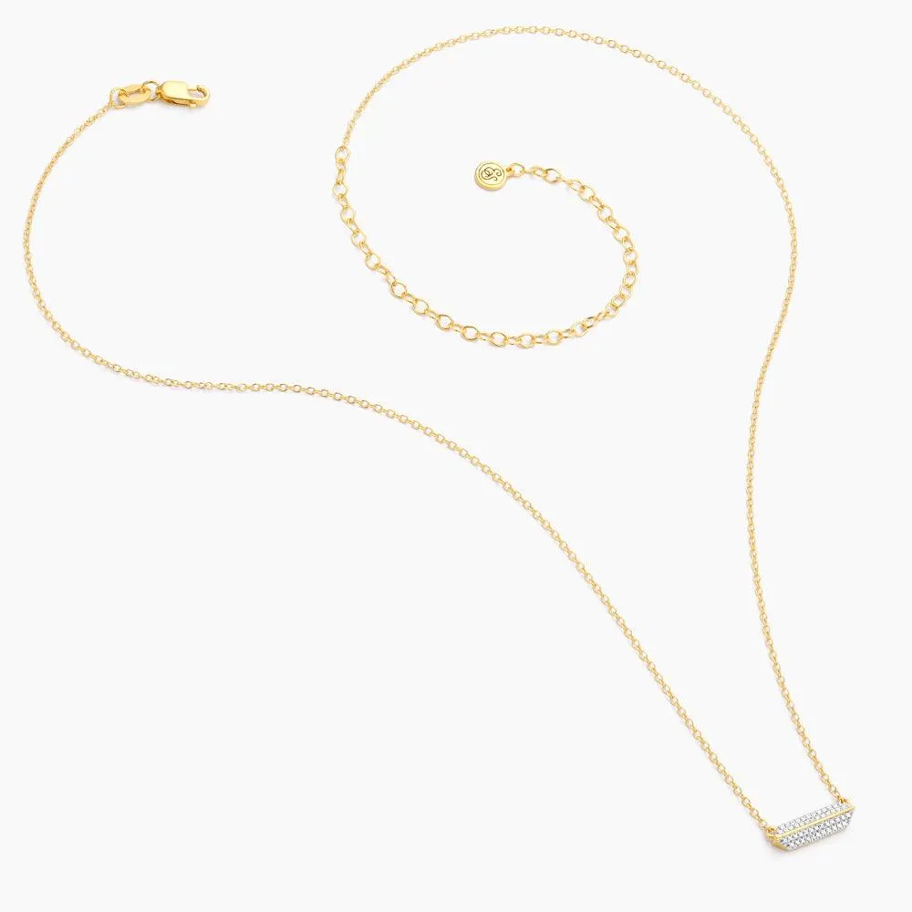 Pointed Bar Pendant Necklace