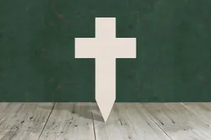 Pointed cross wooden craft cut out - plywood