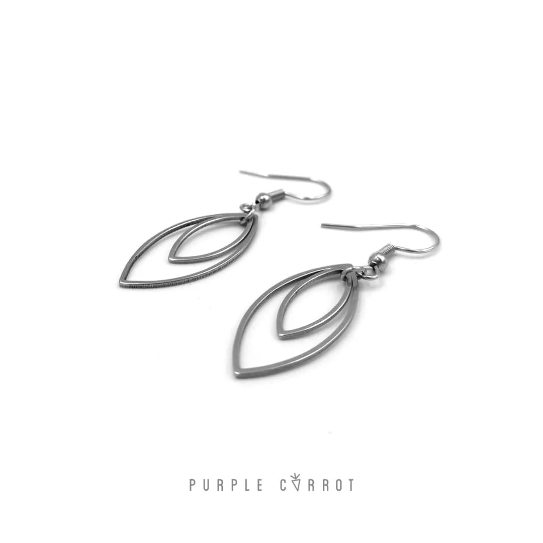 Pointed Oval Earrings
