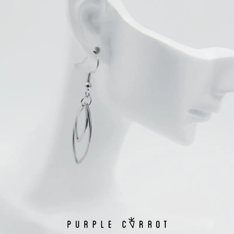 Pointed Oval Earrings