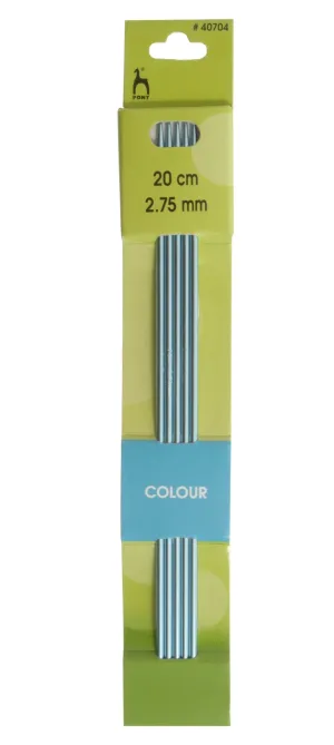 Pony Double-Point Coloured Knitting Needles-Set Of Five 2.75mm