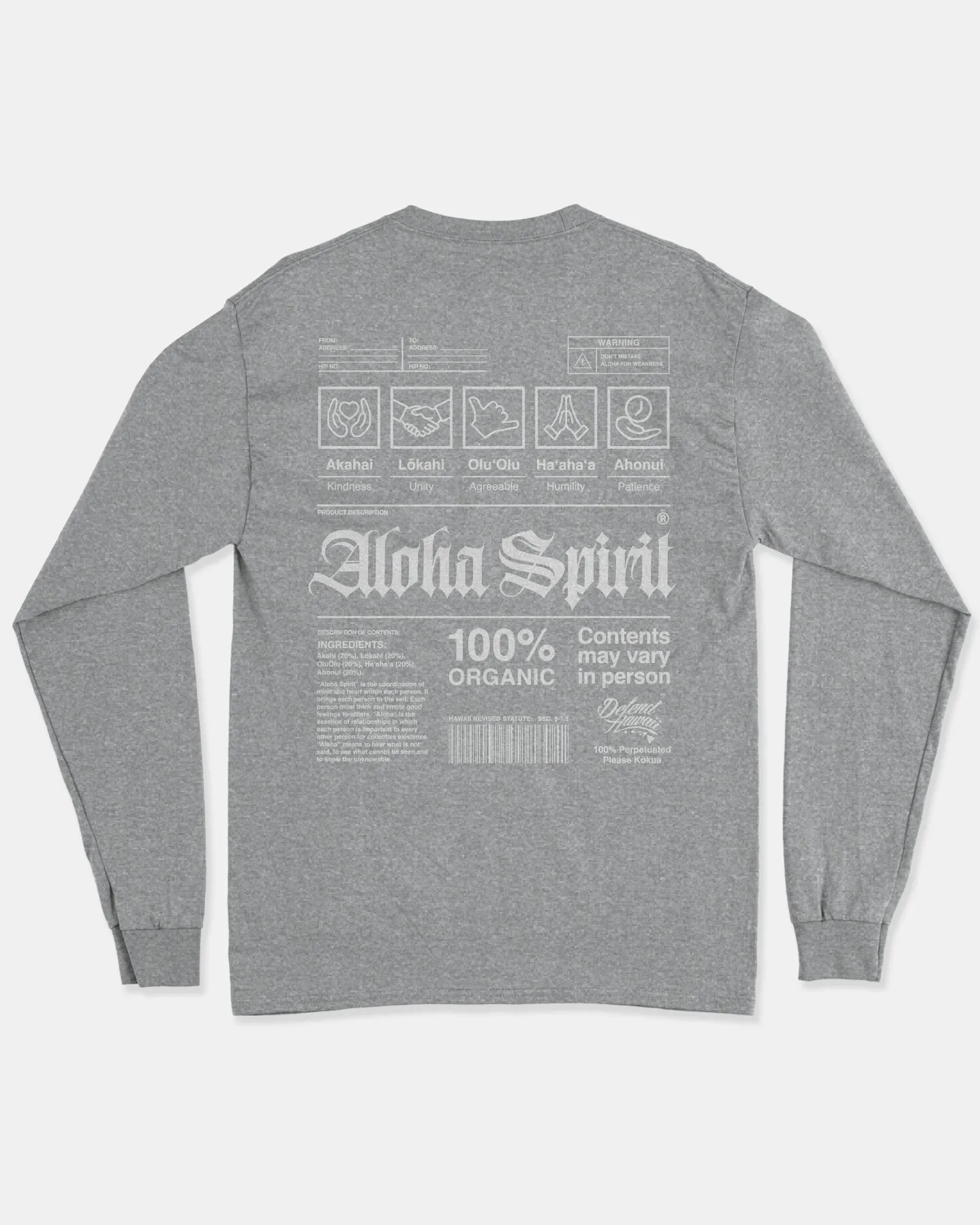 PRODUCT OF ALOHA Longsleeve