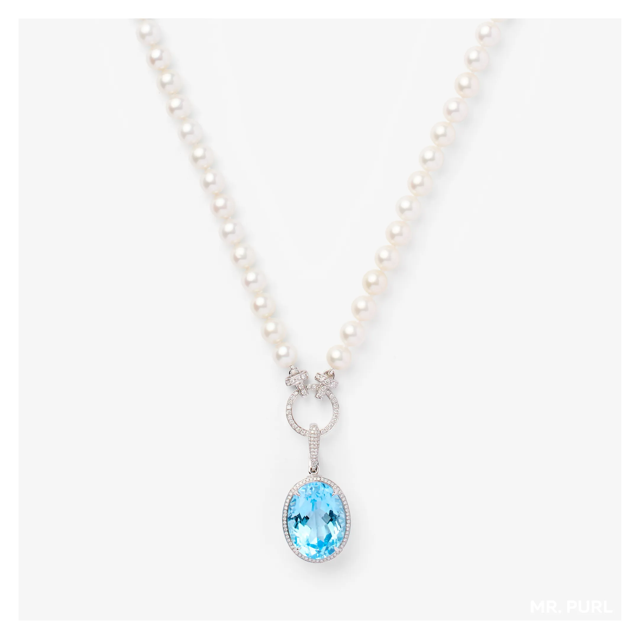 "Ring" & Blue Topaz "JEWL" Pendant