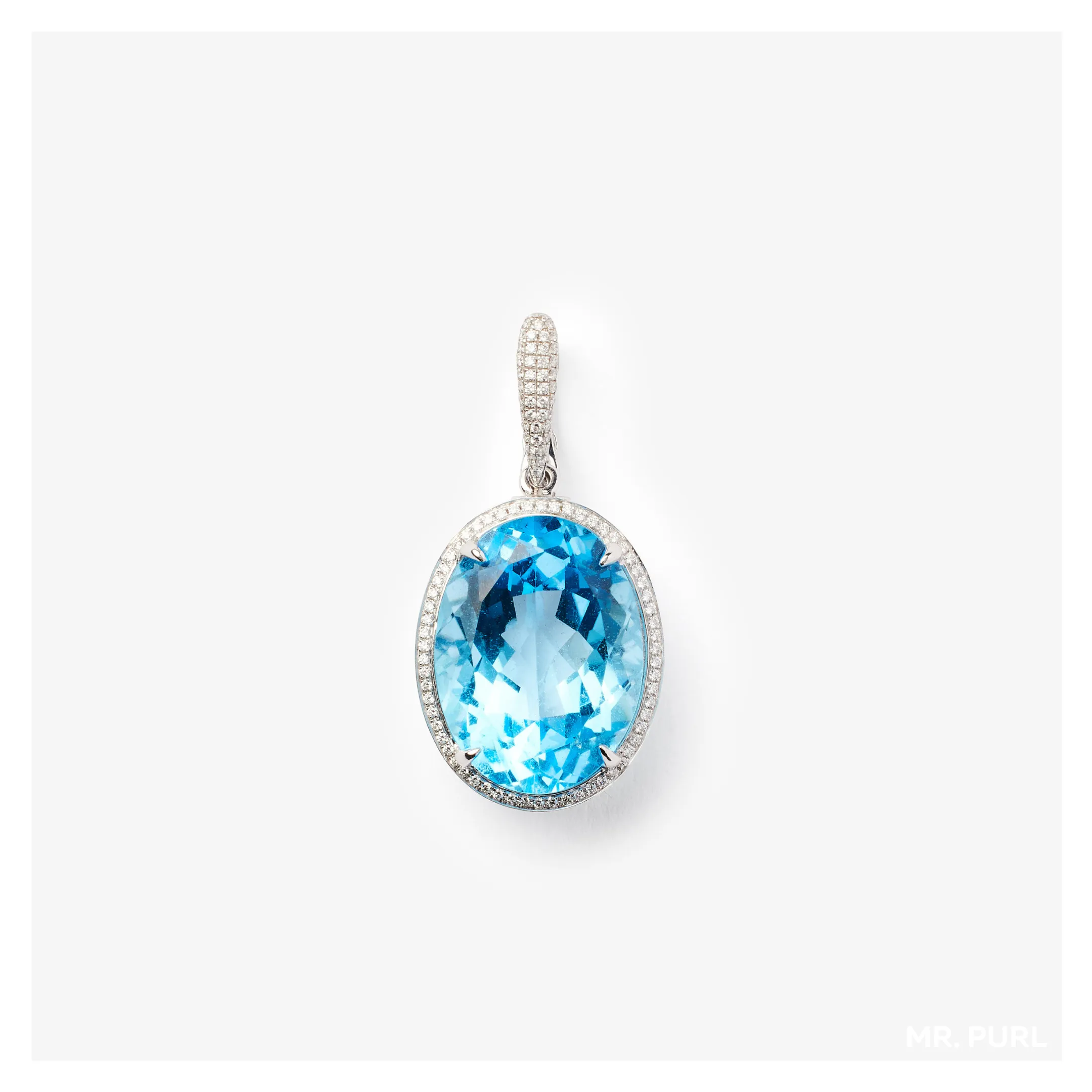 "Ring" & Blue Topaz "JEWL" Pendant