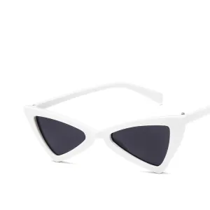 Retro Vintage Narrow Cat Eye Sunglasses High Pointed Triangle Glasses