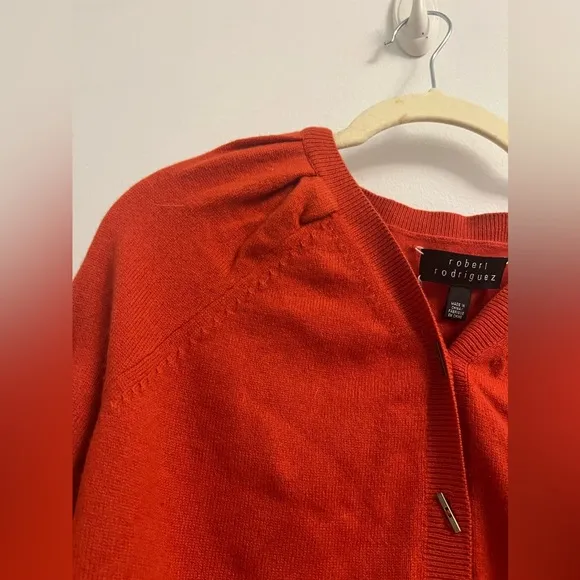 Robert Rodriguez Cashmere Cardigan Sweater- Red- Size M