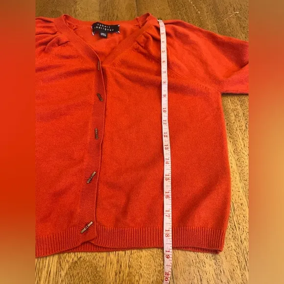 Robert Rodriguez Cashmere Cardigan Sweater- Red- Size M