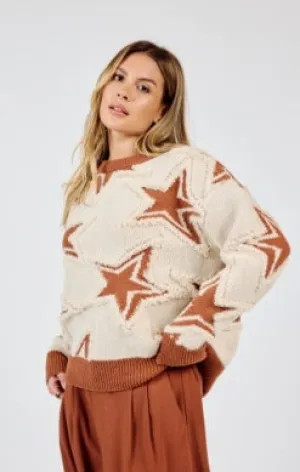 Sadie & Sage Show Time Star Intarsia  Sweater