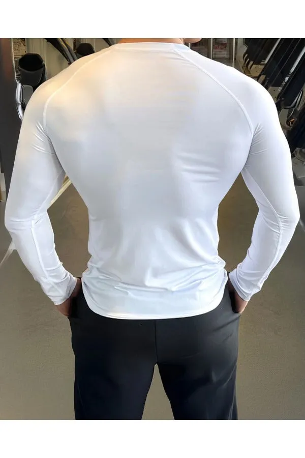 Shoulder Cut Pullover Long Sleeve Shirt