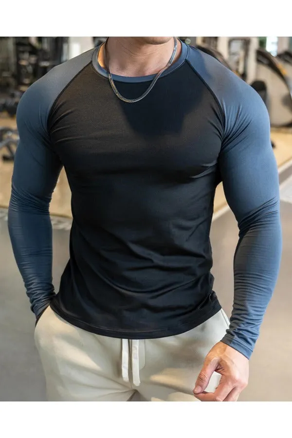 Shoulder Cut Pullover Long Sleeve Shirt