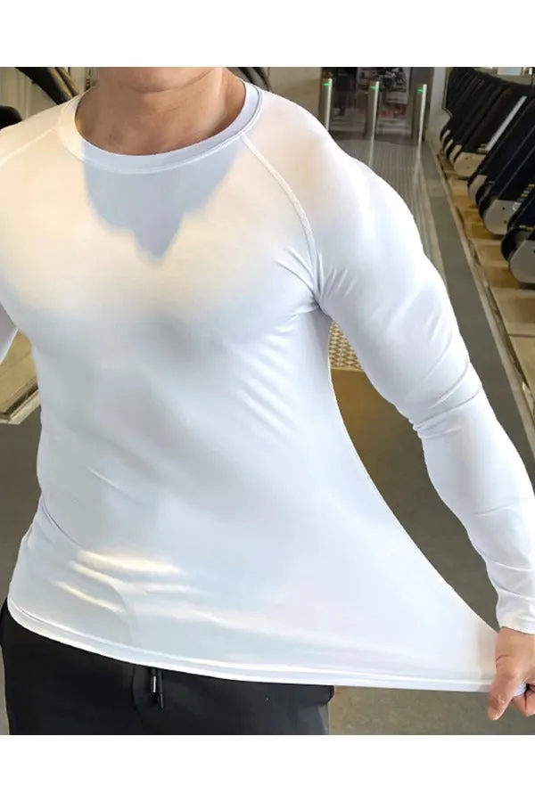 Shoulder Cut Pullover Long Sleeve Shirt