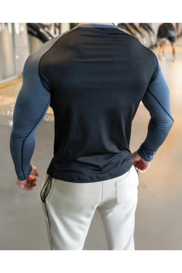 Shoulder Cut Pullover Long Sleeve Shirt