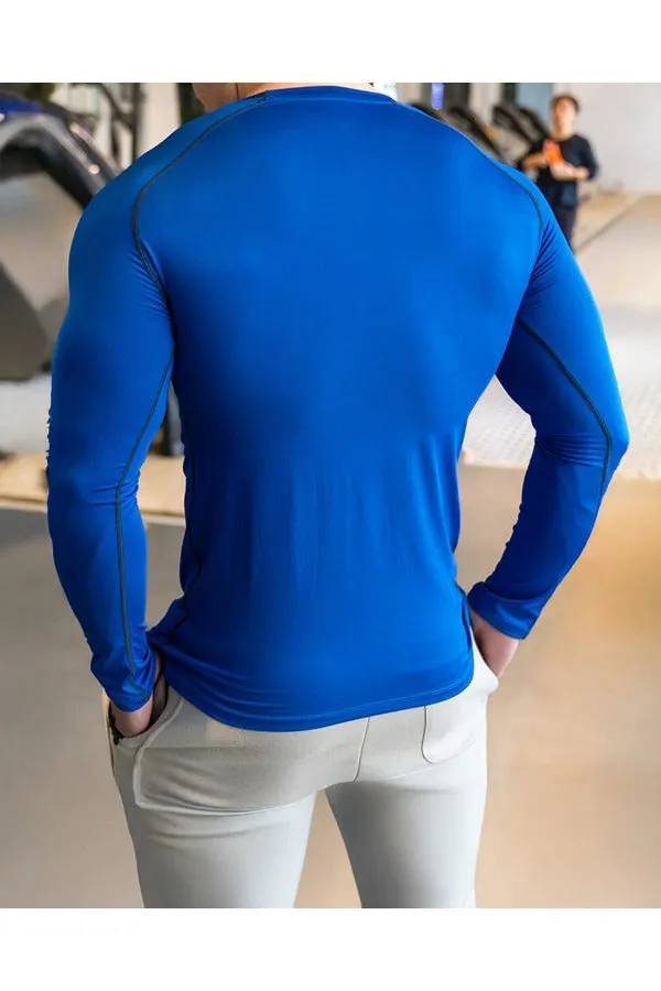 Shoulder Cut Pullover Long Sleeve Shirt