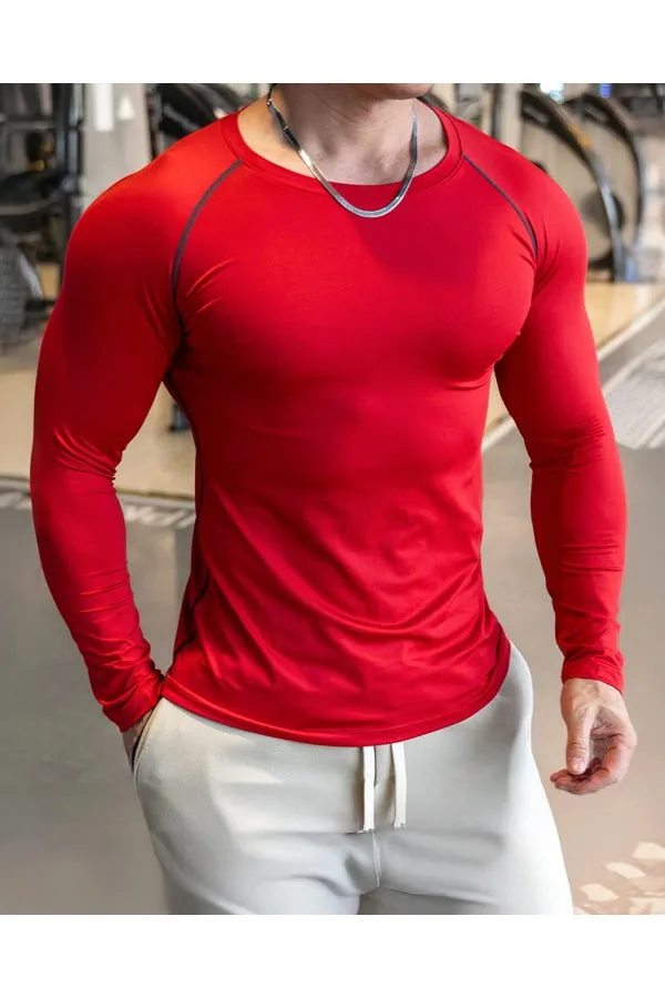 Shoulder Cut Pullover Long Sleeve Shirt