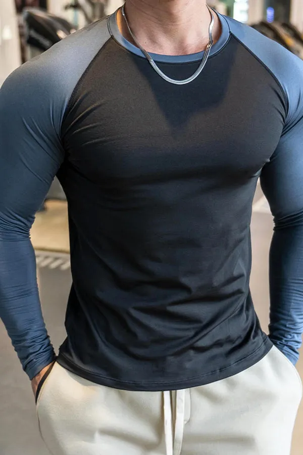 Shoulder Cut Pullover Long Sleeve Shirt