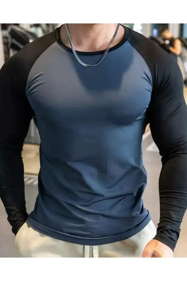 Shoulder Cut Pullover Long Sleeve Shirt