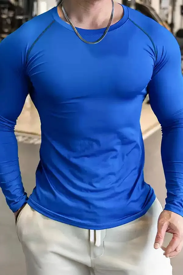 Shoulder Cut Pullover Long Sleeve Shirt