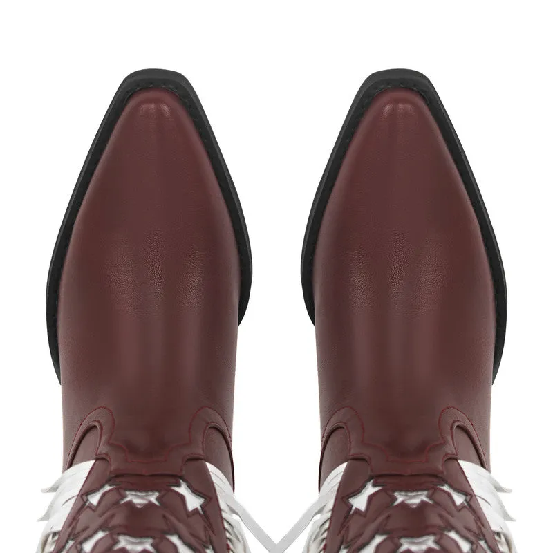 Star Fringe Mid-Calf Cowboy Boots
