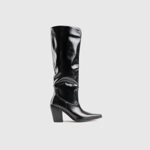 Statement Long Boots Black Car040