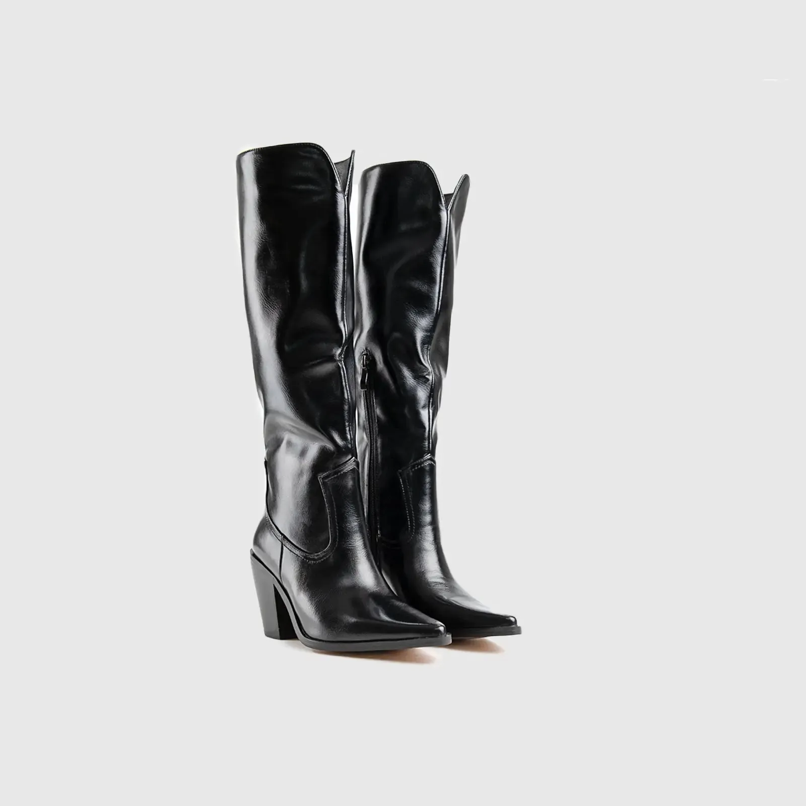 Statement Long Boots Black Car040
