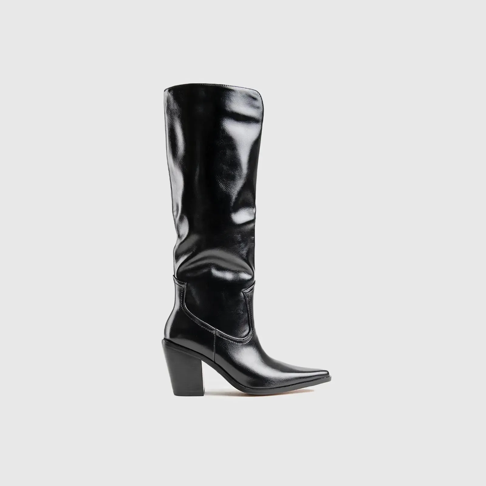 Statement Long Boots Black Car040