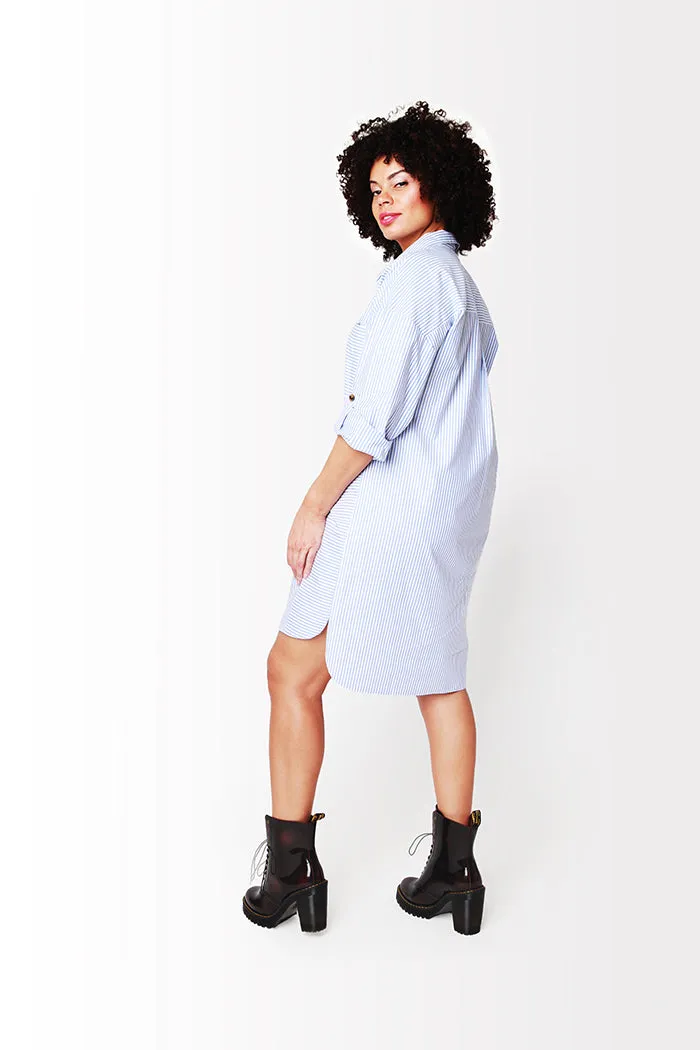 Striped Shirt Dress