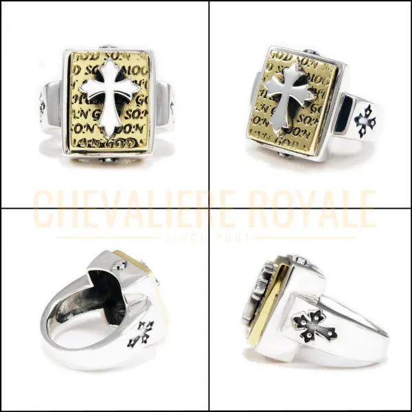 Style Robuste : La Bague Croix en Argent Massif