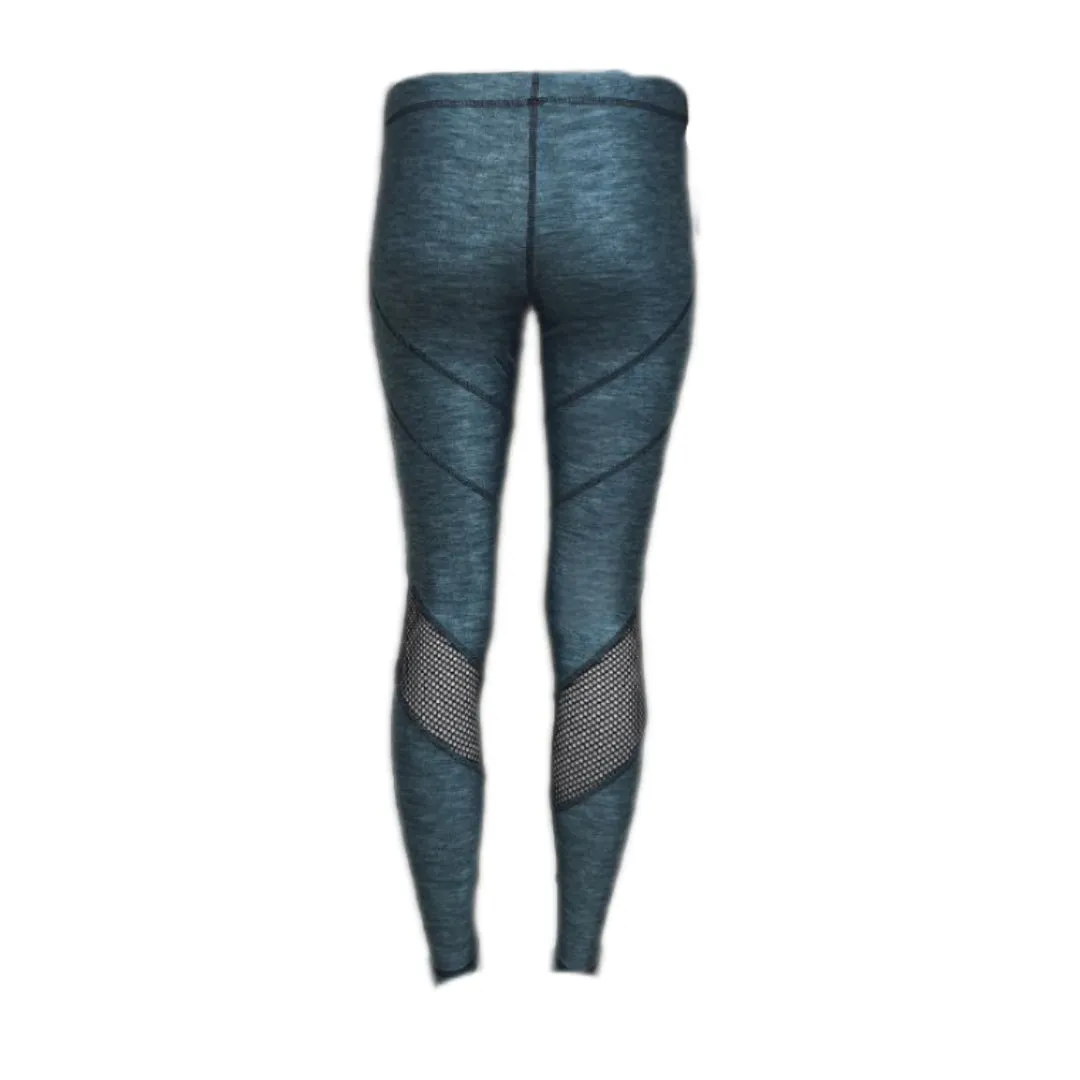 TEREZ Women's Blue Thread In Chevron And Fishnet Legging #421021091 NWT