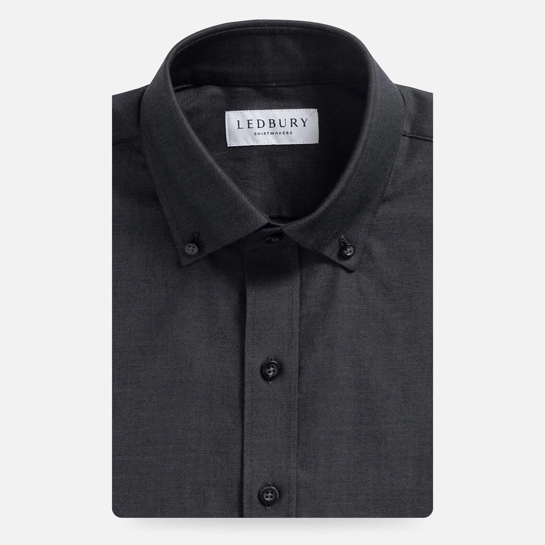 The Dark Grey Malone Washed Twill Custom Shirt