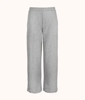 The Ribbed Lounge Pant: Heather Gray